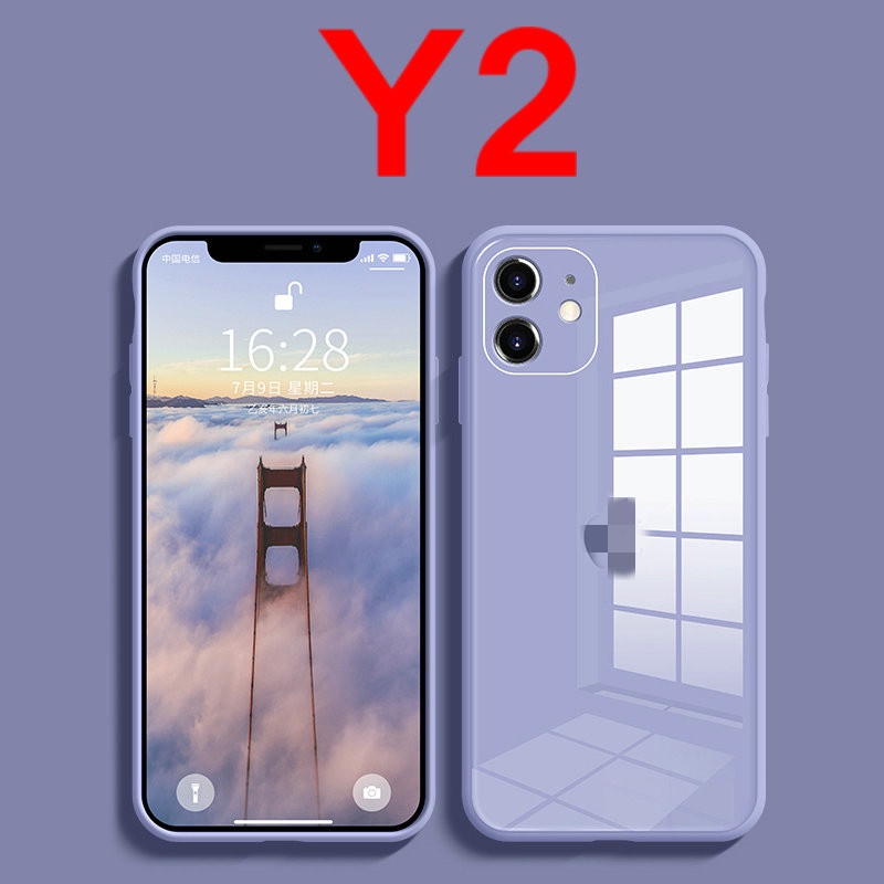 Case Tempered Glass Warna Permen Untuk Iphone 6 6s 7 8 Plus Xs Max X Xr 11 12 Pro Max