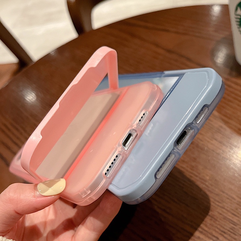 Soft Case TPU Transparan Warna Permen Untuk IPhone 11 12 13 Pro Max X XR XS 7 8 Plus