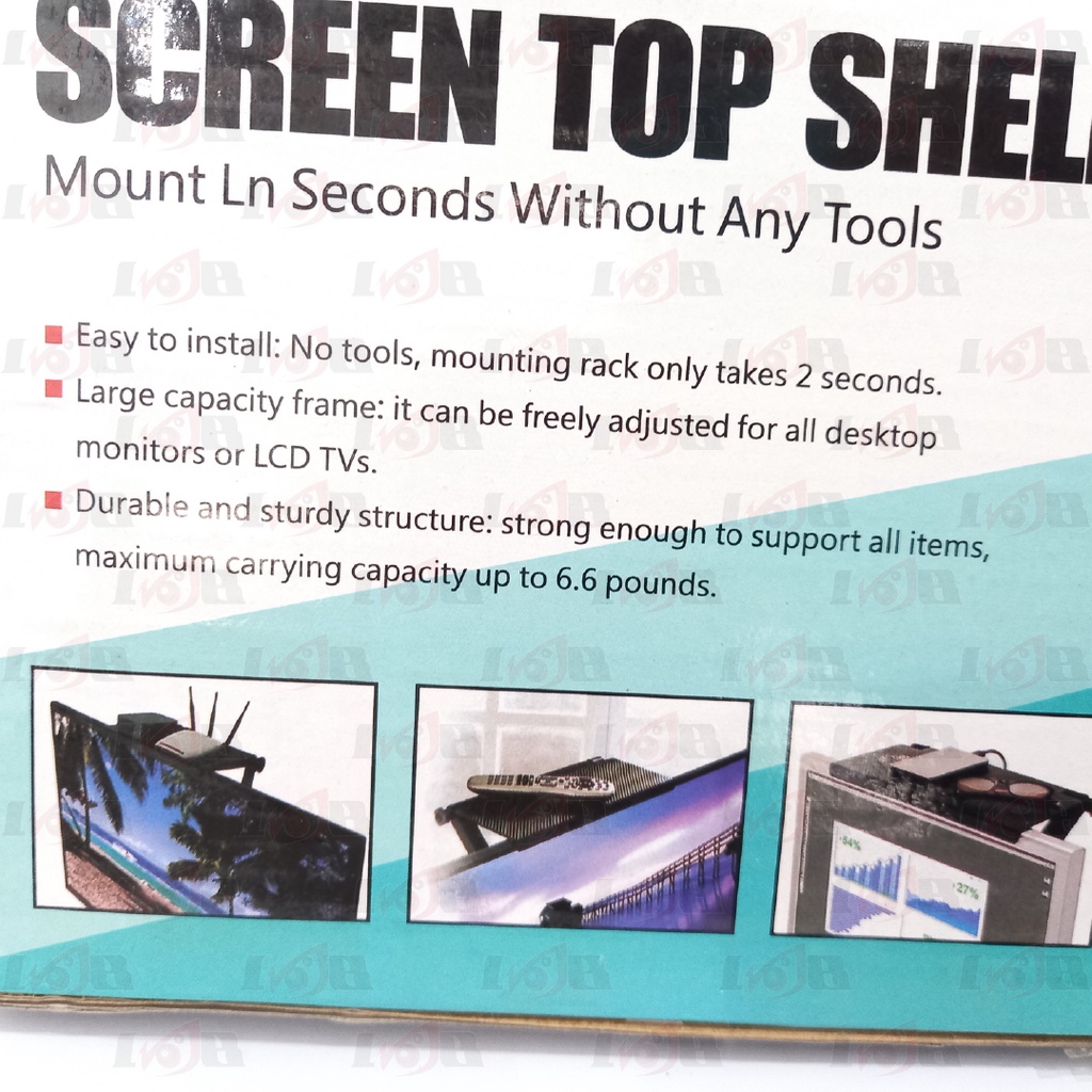 Rak Gantung Screen Top Shelf Stand Layar TV Monitor Multifungsi Tatakan Remot Wifi