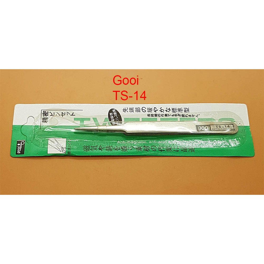 Pinset Gooi TS-14 Anti-magnetic ( lurus &amp; tumpul )