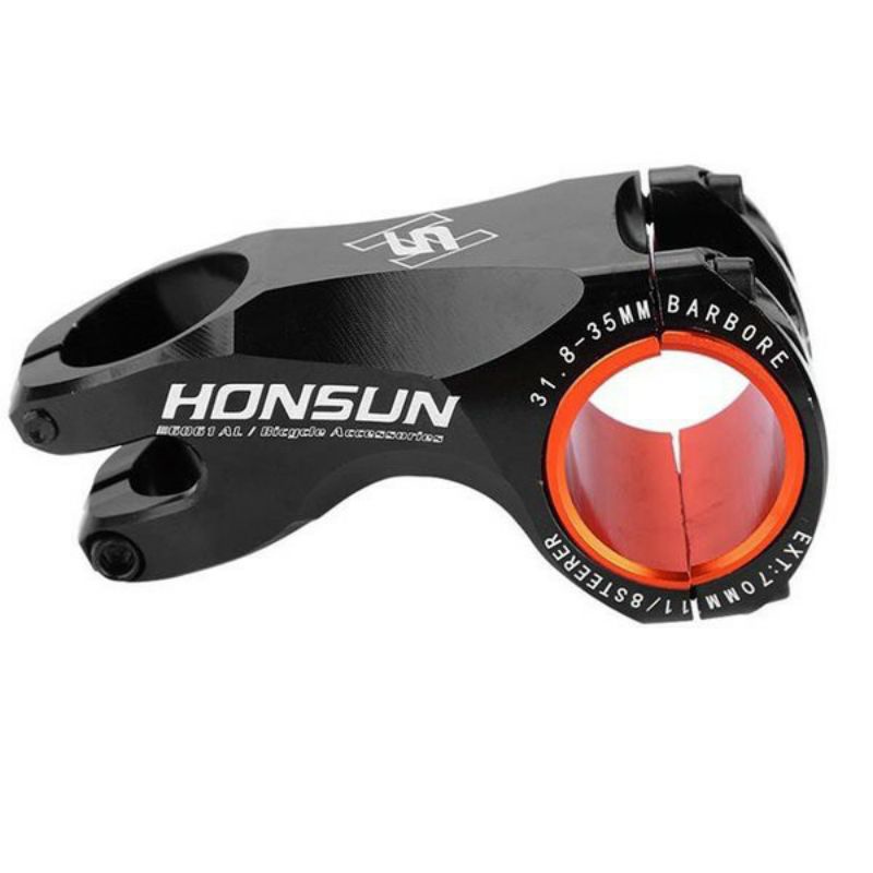 Stem HONSUN -17° | Stem Sepeda MTB 70mm | Stem Oversize | Stem Runduk