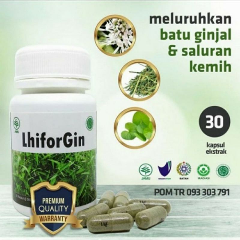 Obat Batu Ginjal LhiforGin Kapsul LIZA Herbal