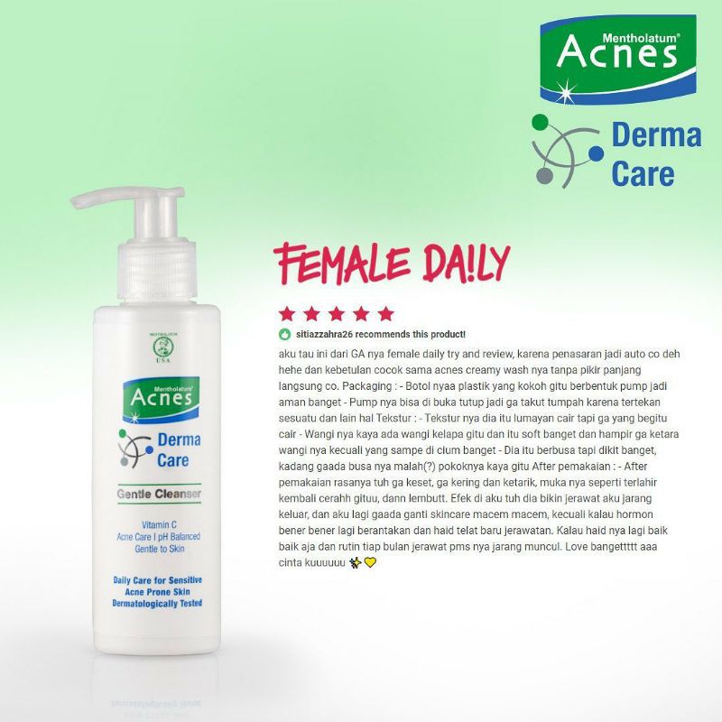 Acnes Derma Care Anti Blemish Essence 20 ml / Derma Care Gentle Cleanser 120 gr