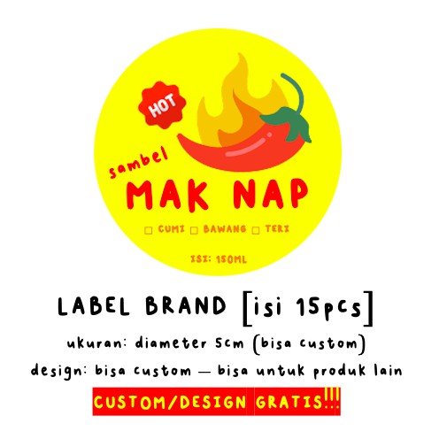 

MURAH - LABEL LOGO PRODUK - LABEL TOKO- FREE DESIGN!