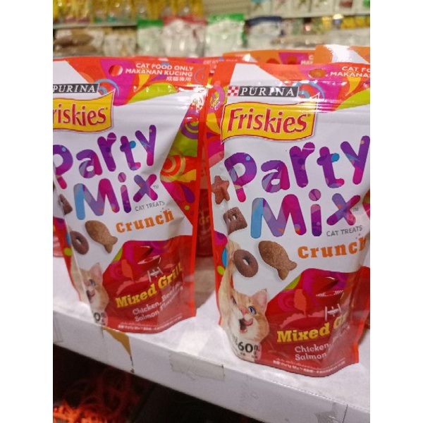 Cemilan kucing snack kucing - Party mix mixed grill 60gr