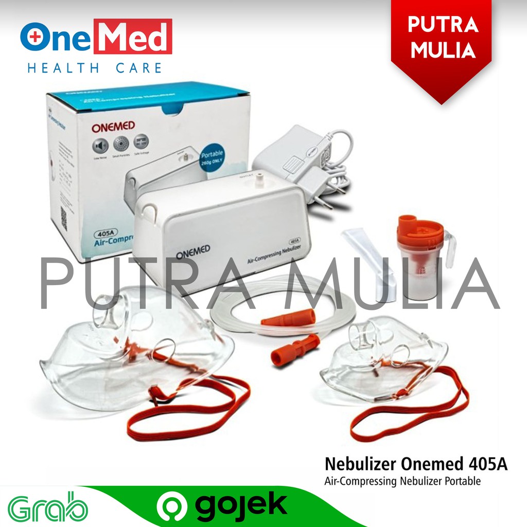 Onemed Compressor Nebulizer 405A Portable Alat Uap Terapi Pernafasan