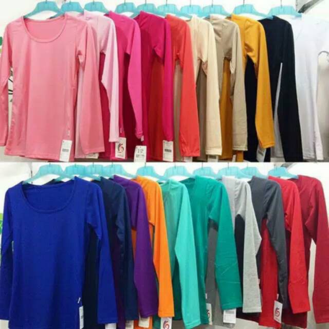 𝐊𝐈𝐑𝐀𝐍𝐈 Manset Hijab Kaos Dalaman Lengan Panjang Polos Bahan Kaos Premium