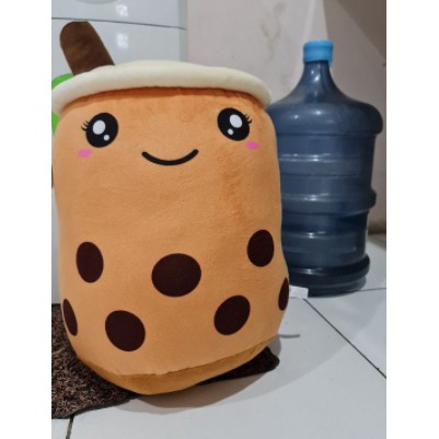 STAR SELLER 10.10 Boneka Boba Jumbo Bubble Milk Tea Pearl Brown Sugar 14" Nanas Strawberry Anggur Je