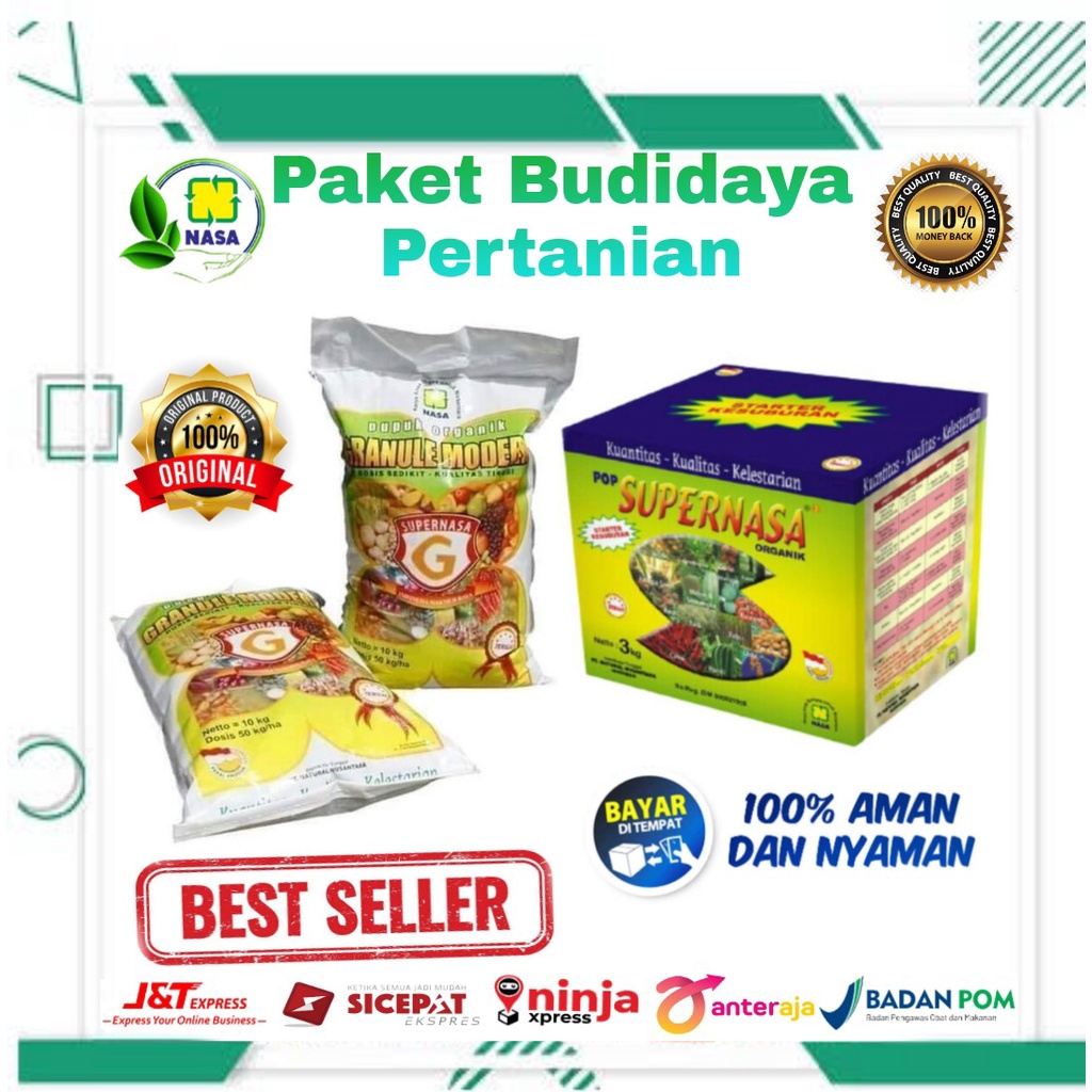 COD/PUPUK PERTANIAN NASA/ORGANINDO GRANULE MODERN/SUPERNASA 3kg/PAKET PUPUK PENYUBUR TANAMAN/PAKET P