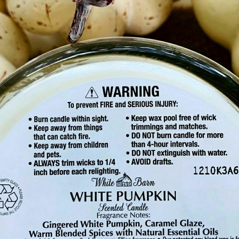 BATH &amp; BODY WORKS BBW WHITE PUMPKIN 3-WICK SCENTED CANDLE 411 G LILIN WANGI 3 SUMBU UKURAN BESAR PENGHARUM RUANGAN