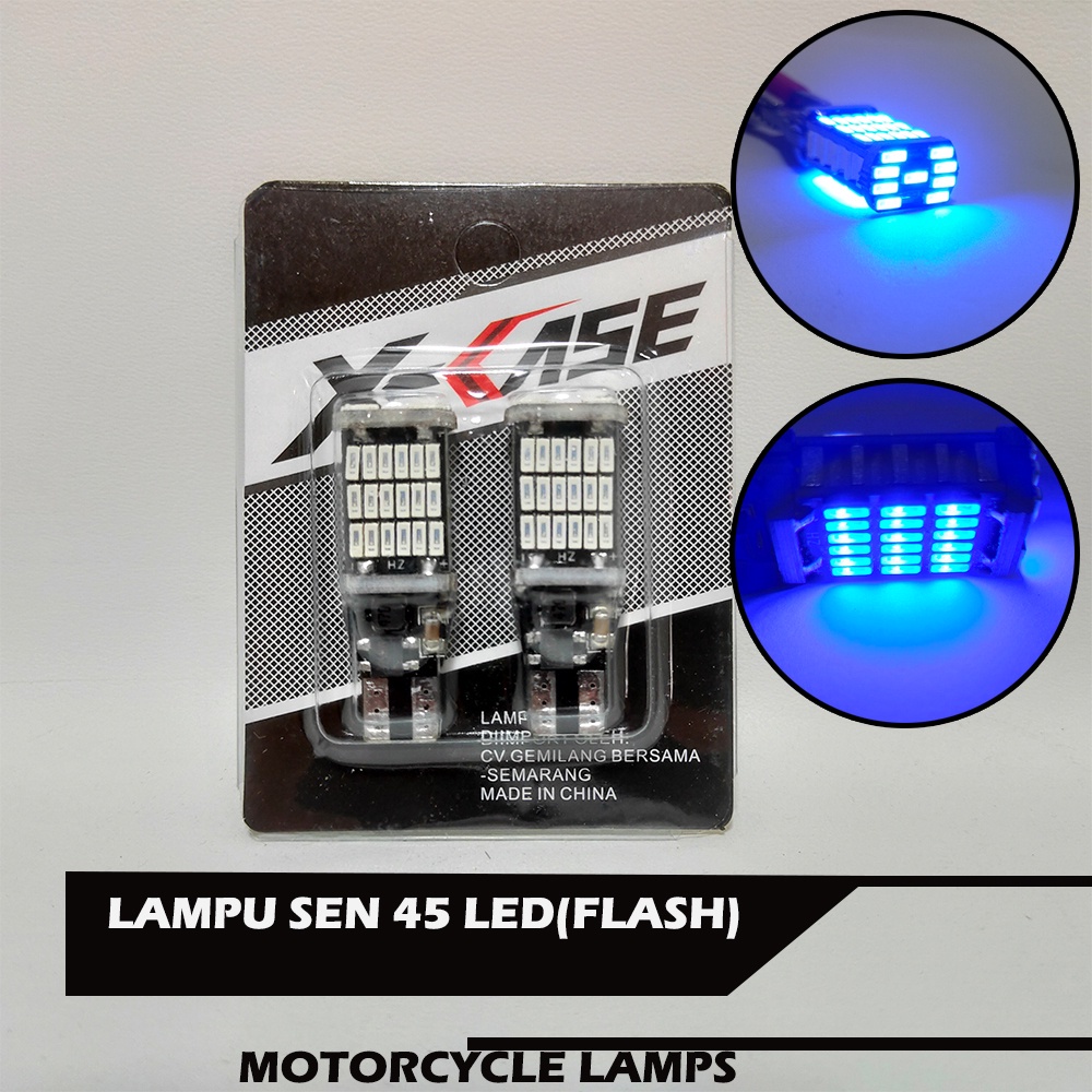 LAMPU SEN T10 NEW  45 LED CHIPS  MOTORCYCLE LIGHTS motor