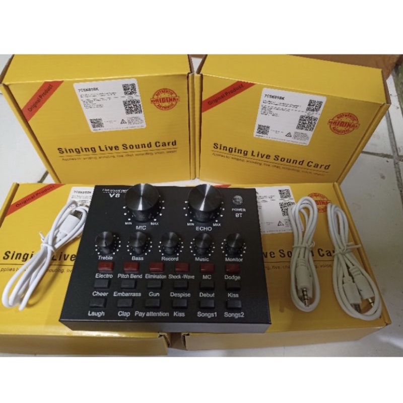 TAFFSTUDIO USB External Soundcard V8U V8S Live Broadcast Bluetooth - Sound Card V8 V8U V8S