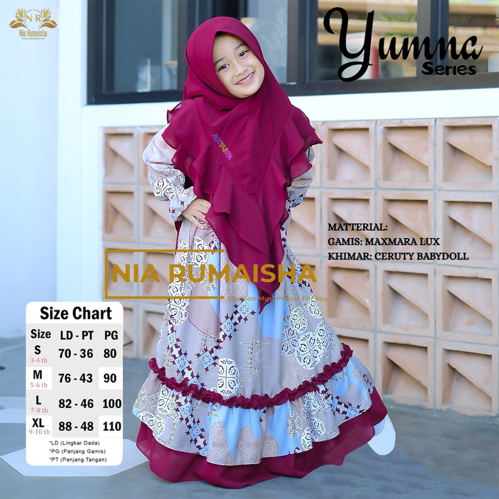 Yumma Series Gamis Anak Muslim Motif Original Produk By Nia Rumaisha Shopee Indonesia