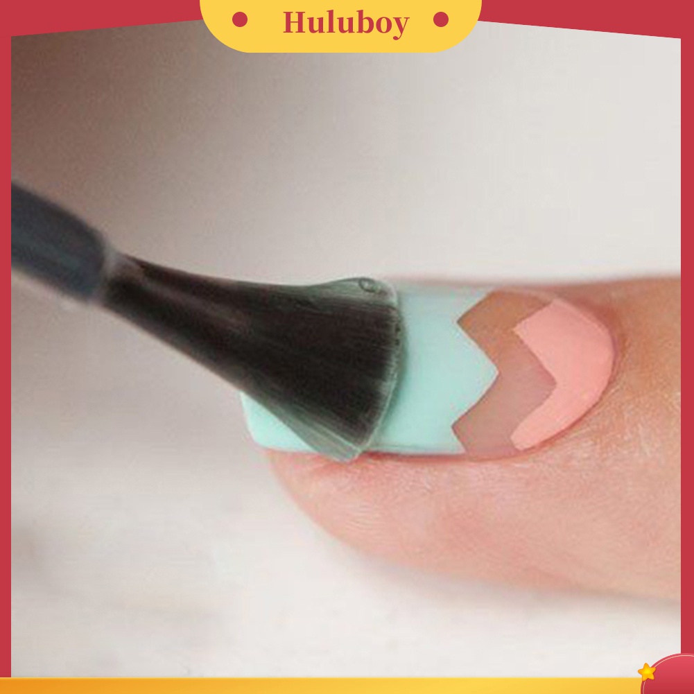 Huluboy Huluboy♡ 5 Lembar Stiker Stensil Panduan Untuk French Manicure DIY