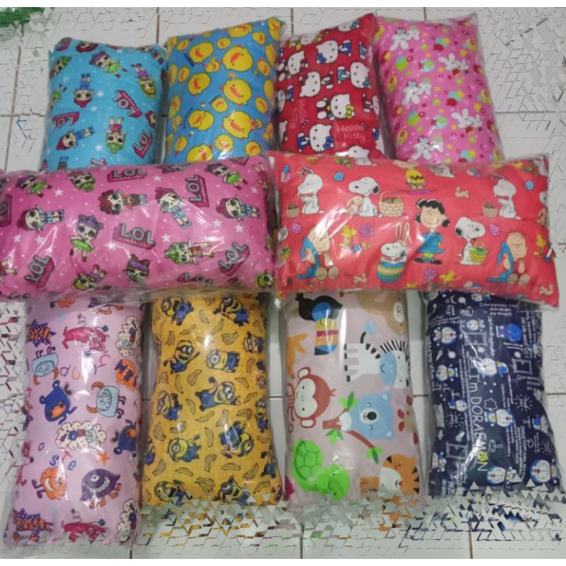 Bantal Cinta Imut Mini 58×28cm Bantal Tidur Anak Bayi Motif Karakter Bantal Mobil Untuk Traveling