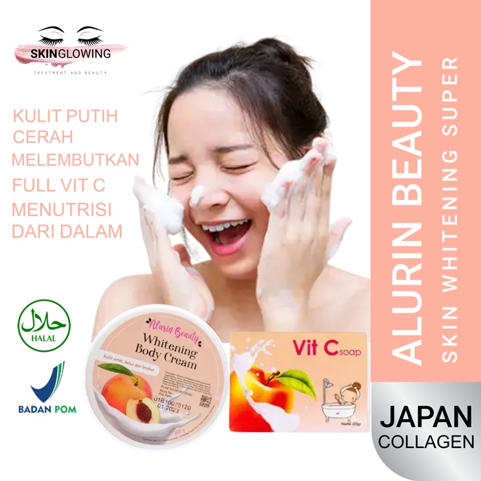 ALURIN BEAUTY Whitening Booster Body Cream Hand Body Handbody Pemutih Kulit Badan Permanen BPOM