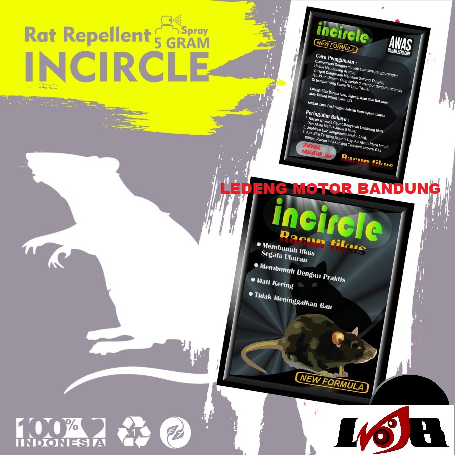 Incircle Racun Tikus Pest Control Obat Ampuh Mati Kering Tidak Bau Sachet