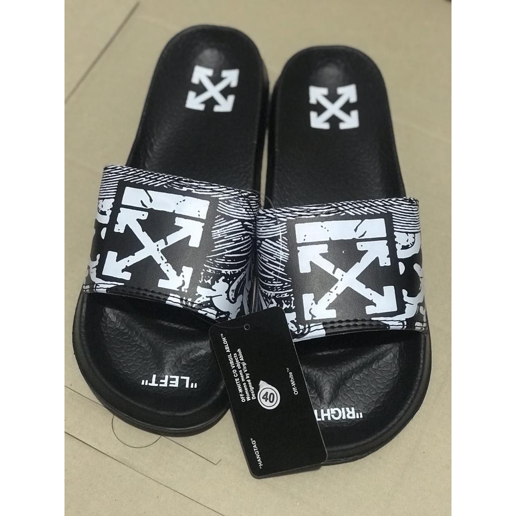 Sandal Off White Slides  Font Logo Virgil Abloh/sandal off white pria wanita casual slide