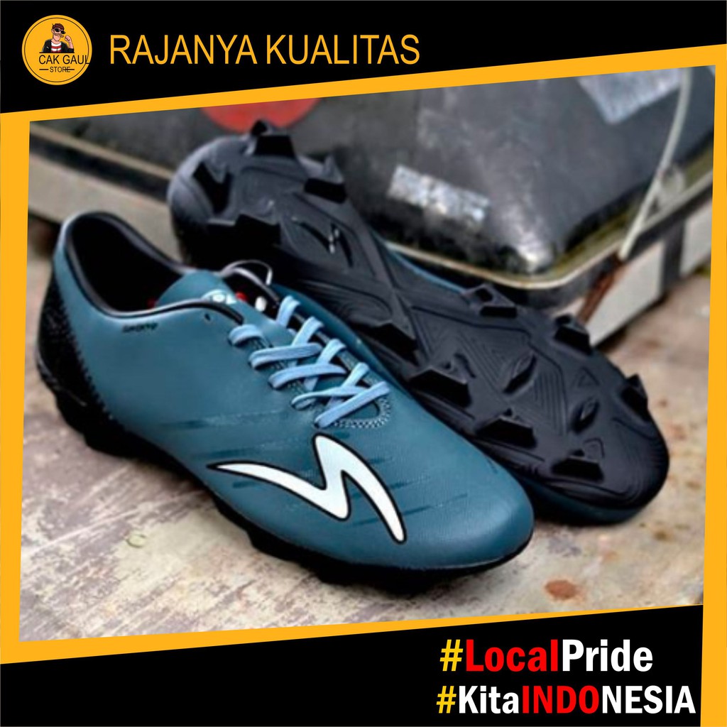 Sepatu Sepak Bola Specs SWERVO GALACTICA PRO Fg Shadow Blue/Black/Silver