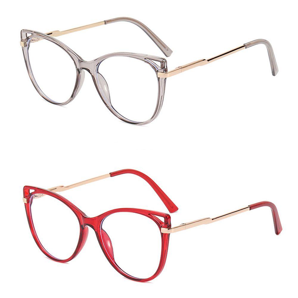 Mxbeauty Kacamata Anti Blue Light Vintage Motif Leopard Cat Eye Bingkai Besar Blue Light Blocking Komputer Eyeglasses