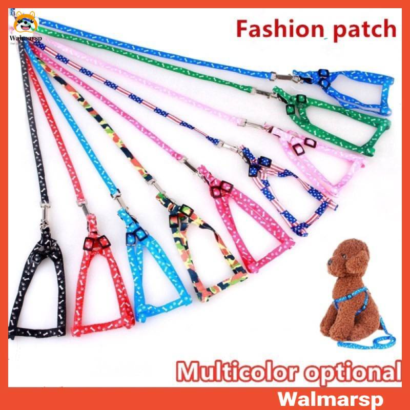 Pet Dog Leash with Harness Bones Paws Print Cat Rabbit Puppy Safety Traction Rope