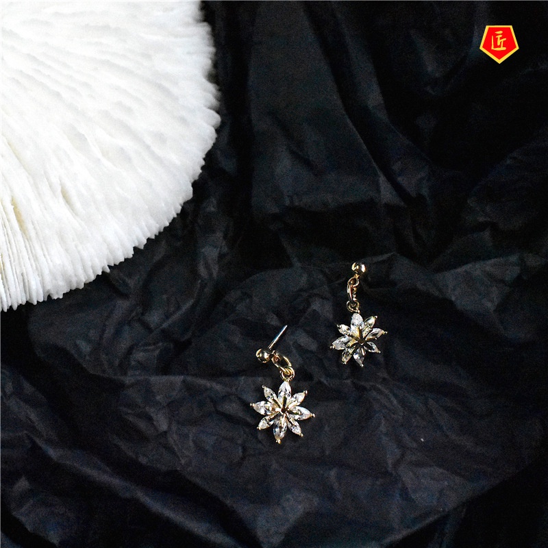 [Ready Stock]S925 Silver Exquisite Fairy Flower Earrings