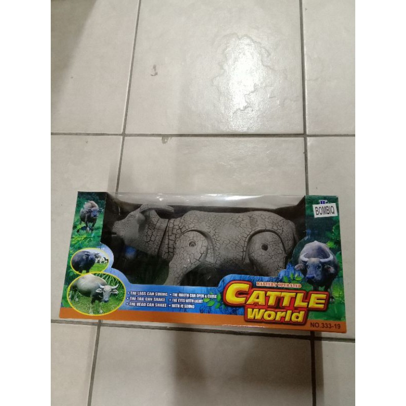 Mainan anak kerbau pakai batre