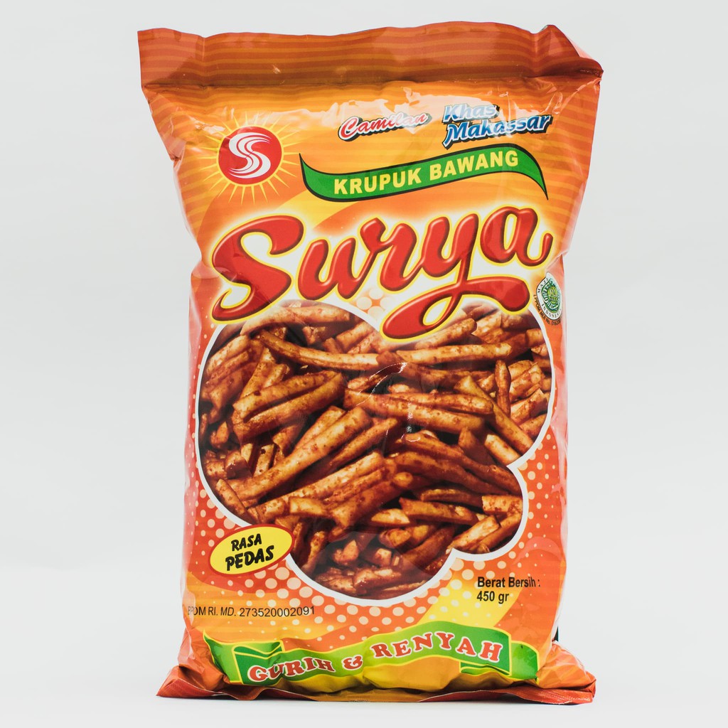 

krupuk bawang surya khas makassar 450 gr