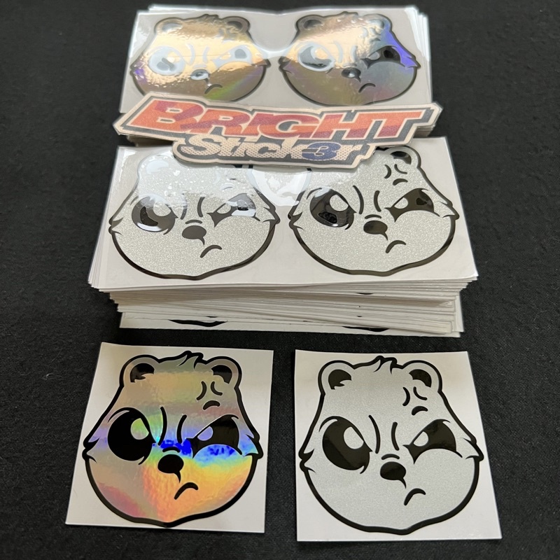 STICKER STIKER KEPALA PANDA KECIL CUTTING