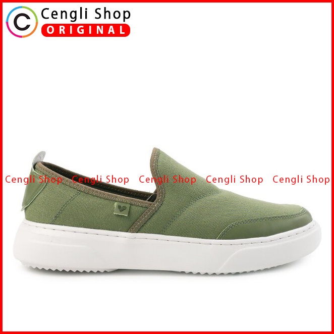 SEPATU SLIP ON OBERMAIN PRIA ORIGINAL CASUAL BRANDED ASLI HIJAU OM07