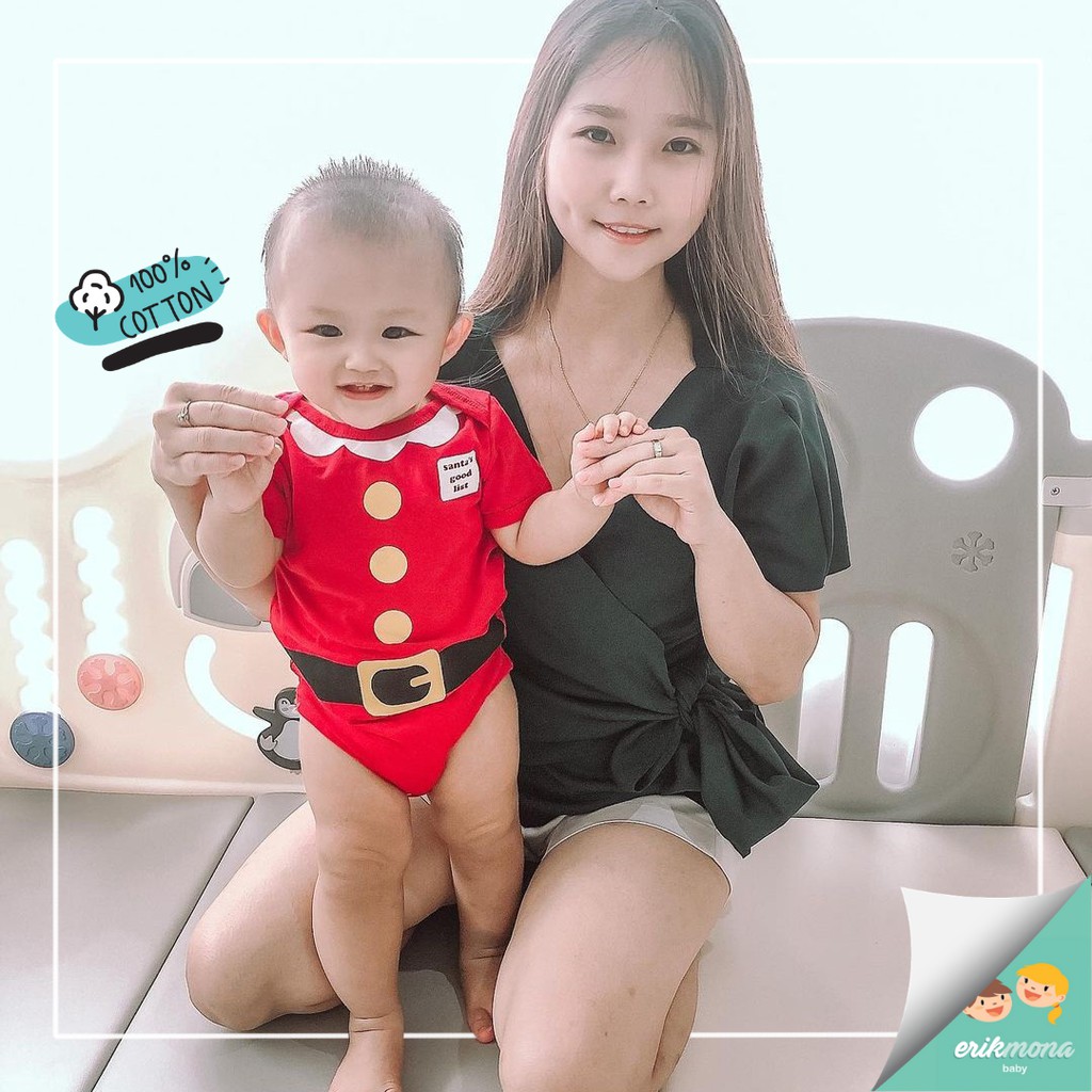 baju bayi jumper bayi karakter model santa lucu murah