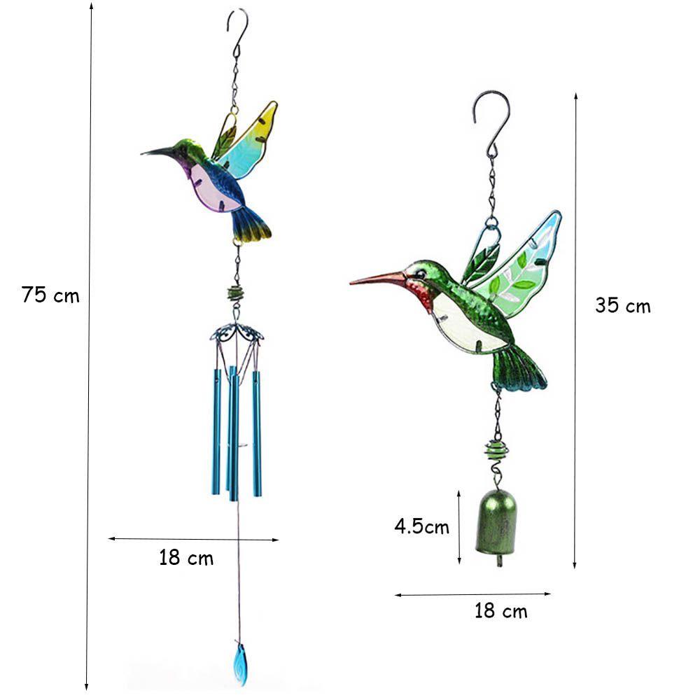 Lonceng Angin Desain Hummingbird Elegan Untuk Dekorasi Taman