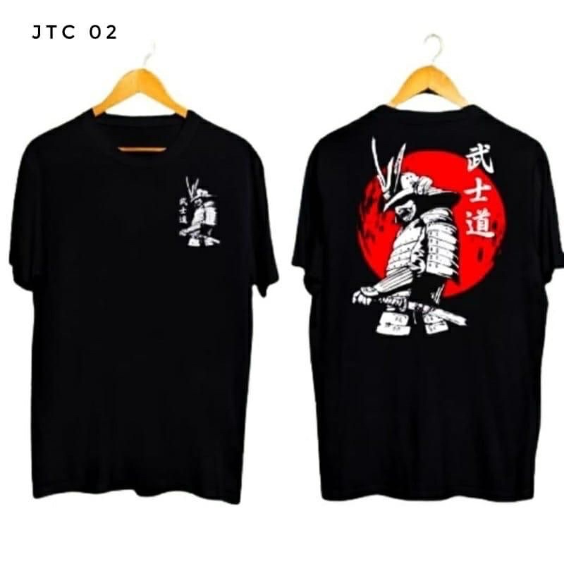 KAOS TSHIRT SAMURAI JEPANG / ATASAN DESAIN JAPAN KATUN COMBED