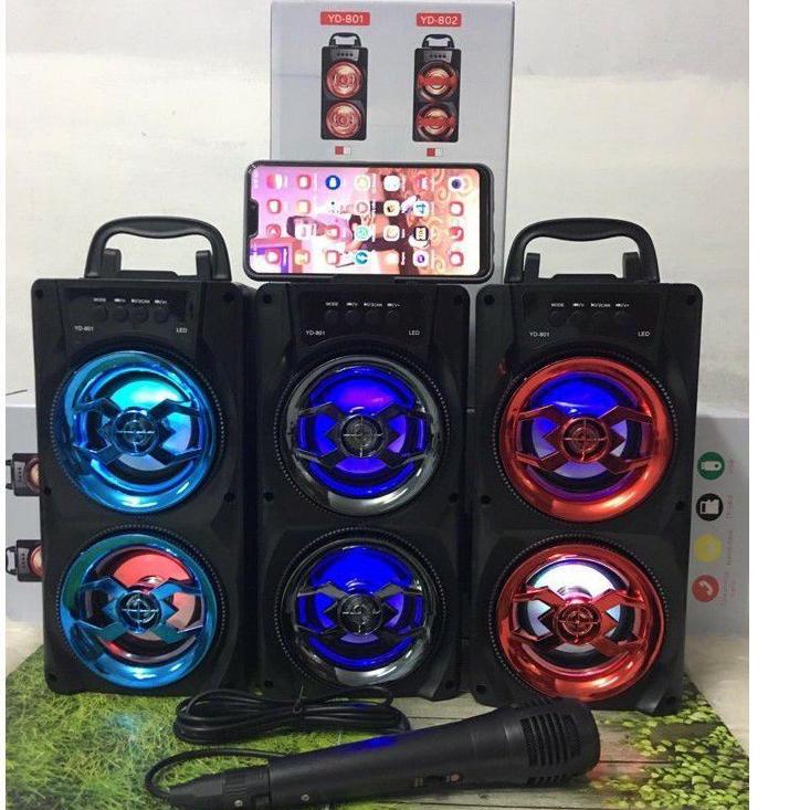 ❀ SPEAKER BLUETOOTH SALON AKTIF YD-801/YD-802 FREE MIC//SPEAKER PROTABLE ✲
