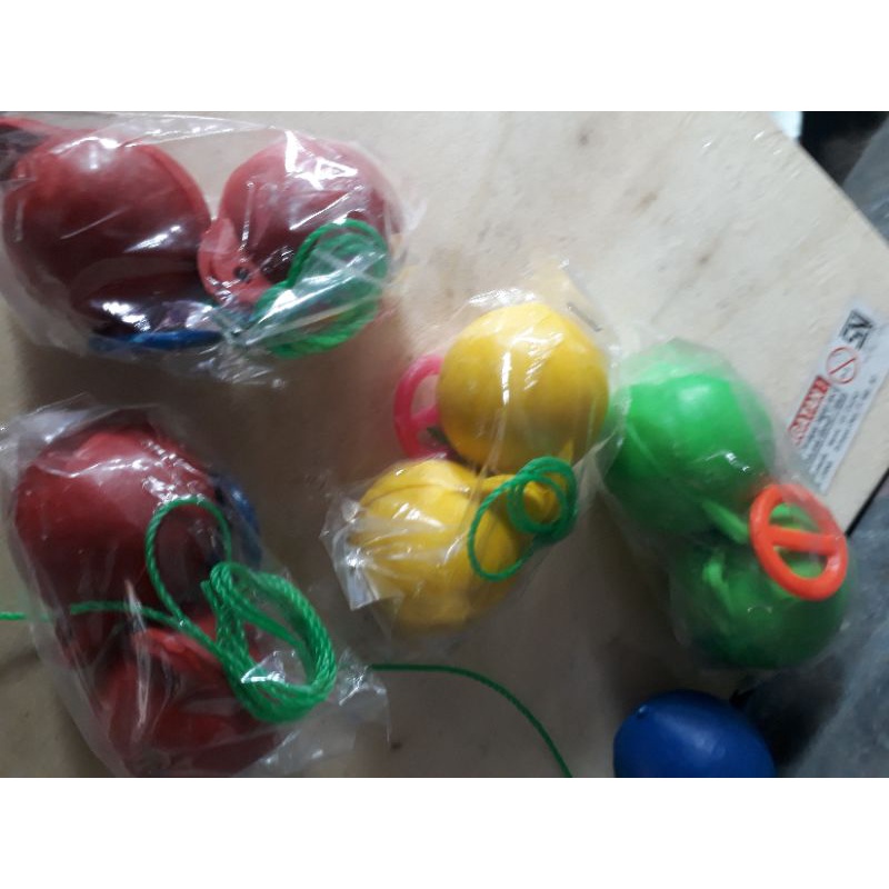 mainan gangsing jadul bola tek ketek Tek katek