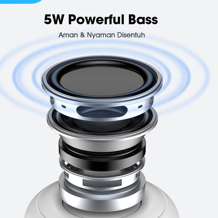 ✲ ACOME Speaker Stereo Bluetooth 5.0 TWS 5W Portable Berbahan lembut Garansi Resmi 1 thn A11 ☃