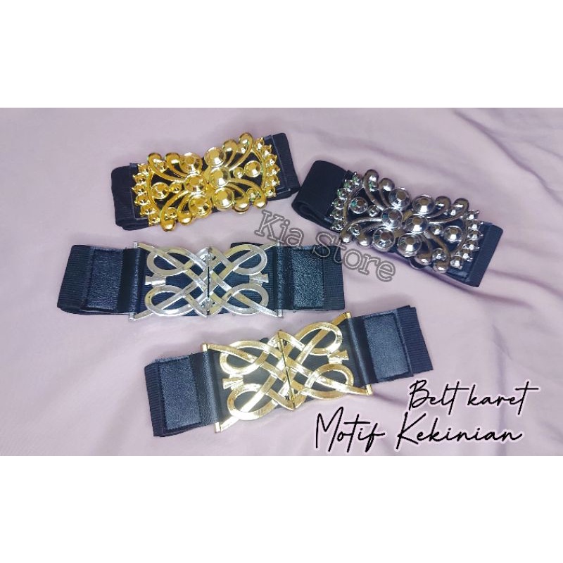 KIA STORE-Belt wanita karet/Ikat pinggang wanita motif terbaru/sabuk wanita/fashion wanita/asesoris wanita