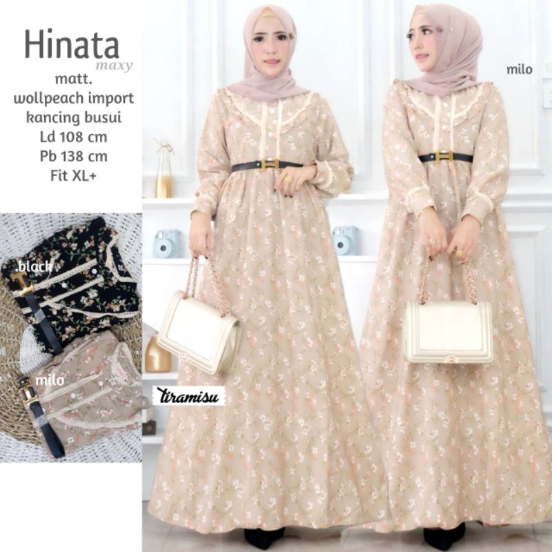 GAMIS WOLPEACH MOTIF BUNGA-BUNGA SUPER CANTIK BUSUI FRIENDLY HINATA BY TIRAMISU