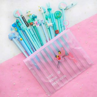 [Premium Store] Tempat Pensil Unicorn & Pink Panther / Tempat Pensil / Tempat Peralatan Make Up / Tempat Skincare / Tempat Kosmetik Transparant-6