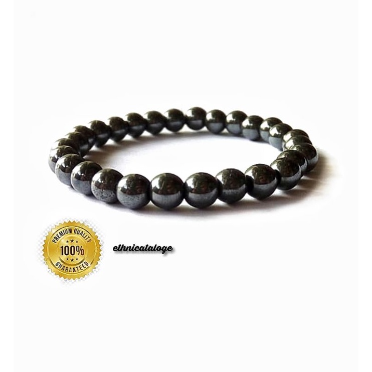 original blustin magnetic hematite stone bracelet / gelang batu blustin