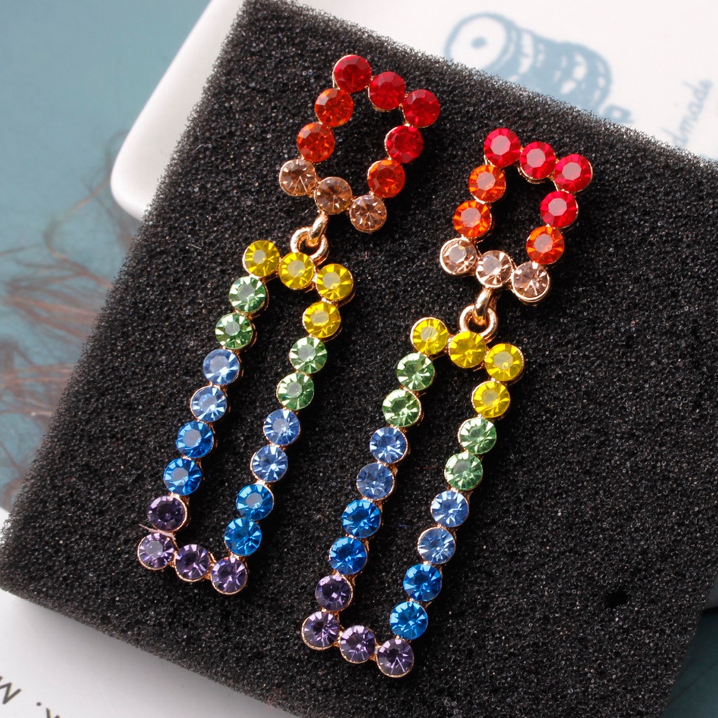 Sterling silver jarum anting-anting Eropa dan Amerika fashion keren berlebihan anting-anting geometr