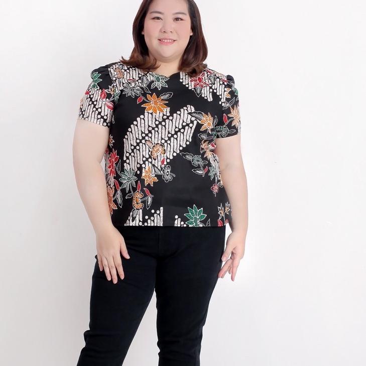 "NG. 7459" BAJU BATIK ATASAN blouse BIG SIZE WANITA LD 120cm JUMBO XXL XXXL 632A BLUS BAJU IBU HAMIL