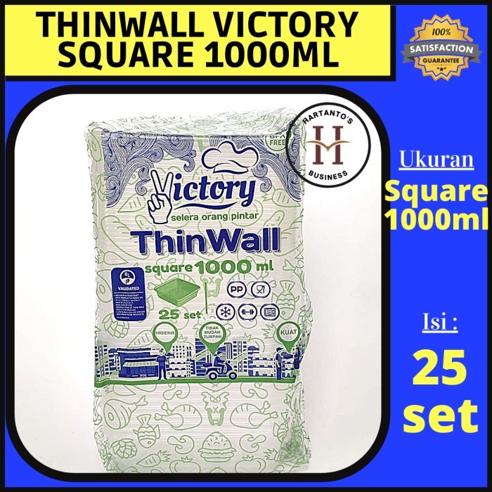 Thinwall Square 1000 ml / Thinwall Victory / Kotak Plastik