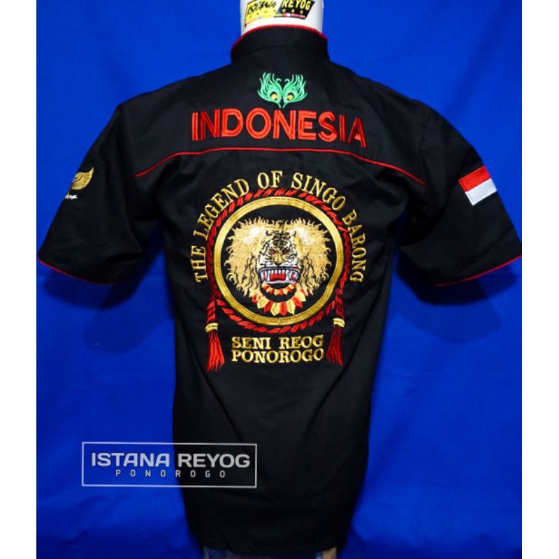 KEMEJA/HEM REOG BORDIR BARONG 01 TERLARIS KEMEJA REOG PENADON BORDIR BAJU REOG PONOROGO