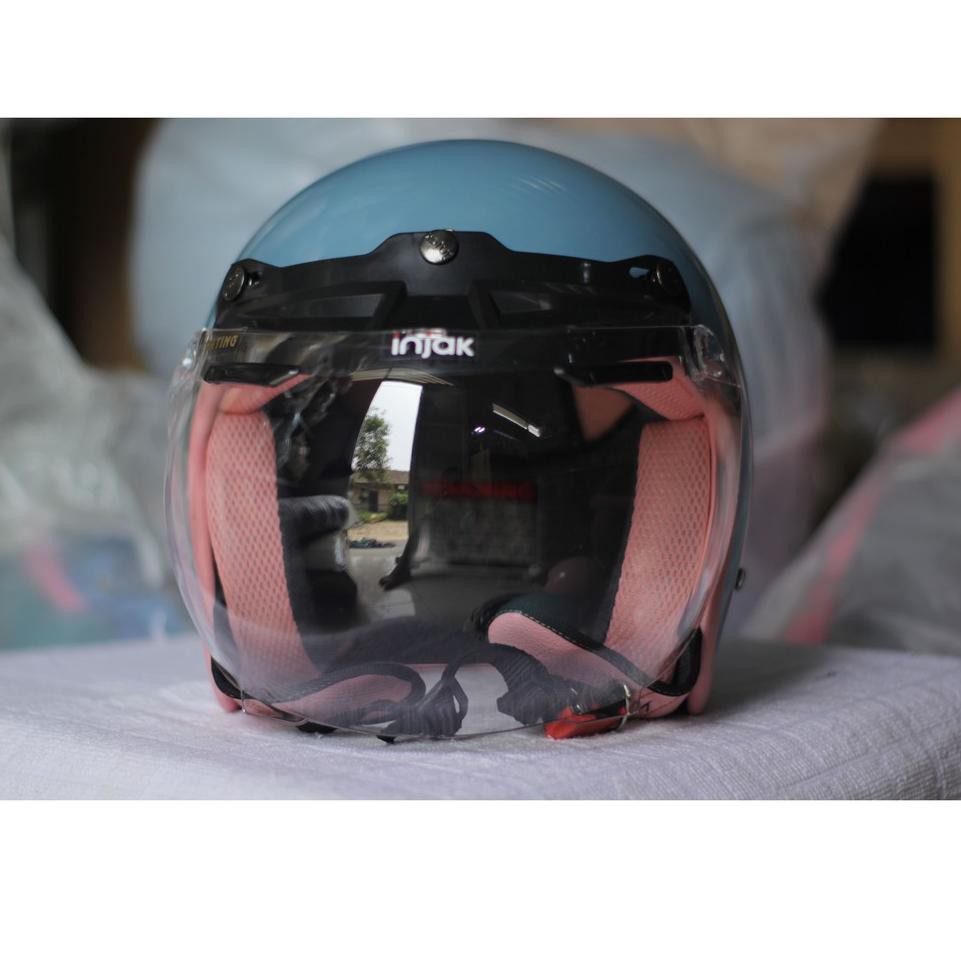 HELM BOGO IA  DEWASA KACA CEMBUNG BENING 