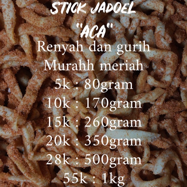 

Snack stick jadoel rumahan