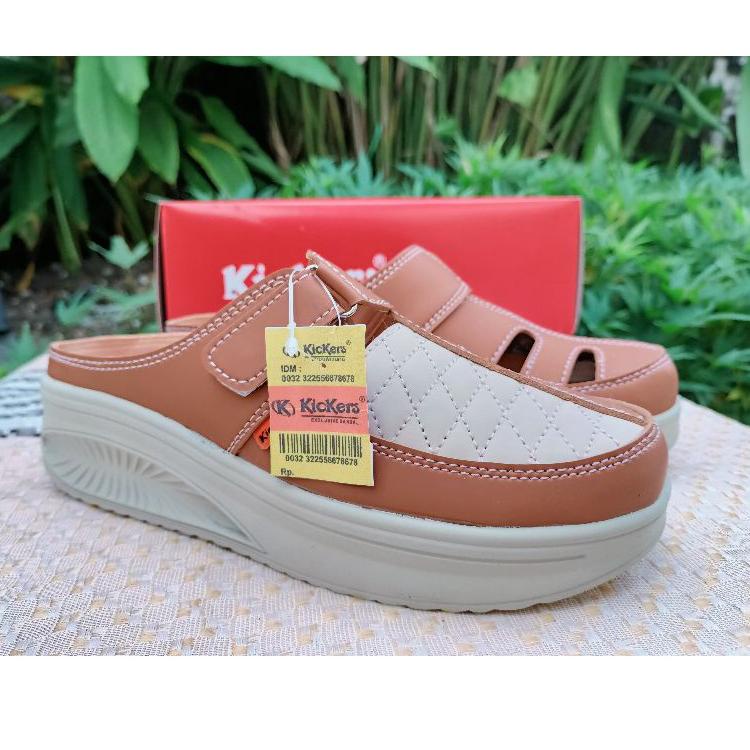 Harga Bersahabat.. Wedges Sandal Wanita - Sandal Kickers / Sandal Sepatu Wedges Kekinian / Sendal We