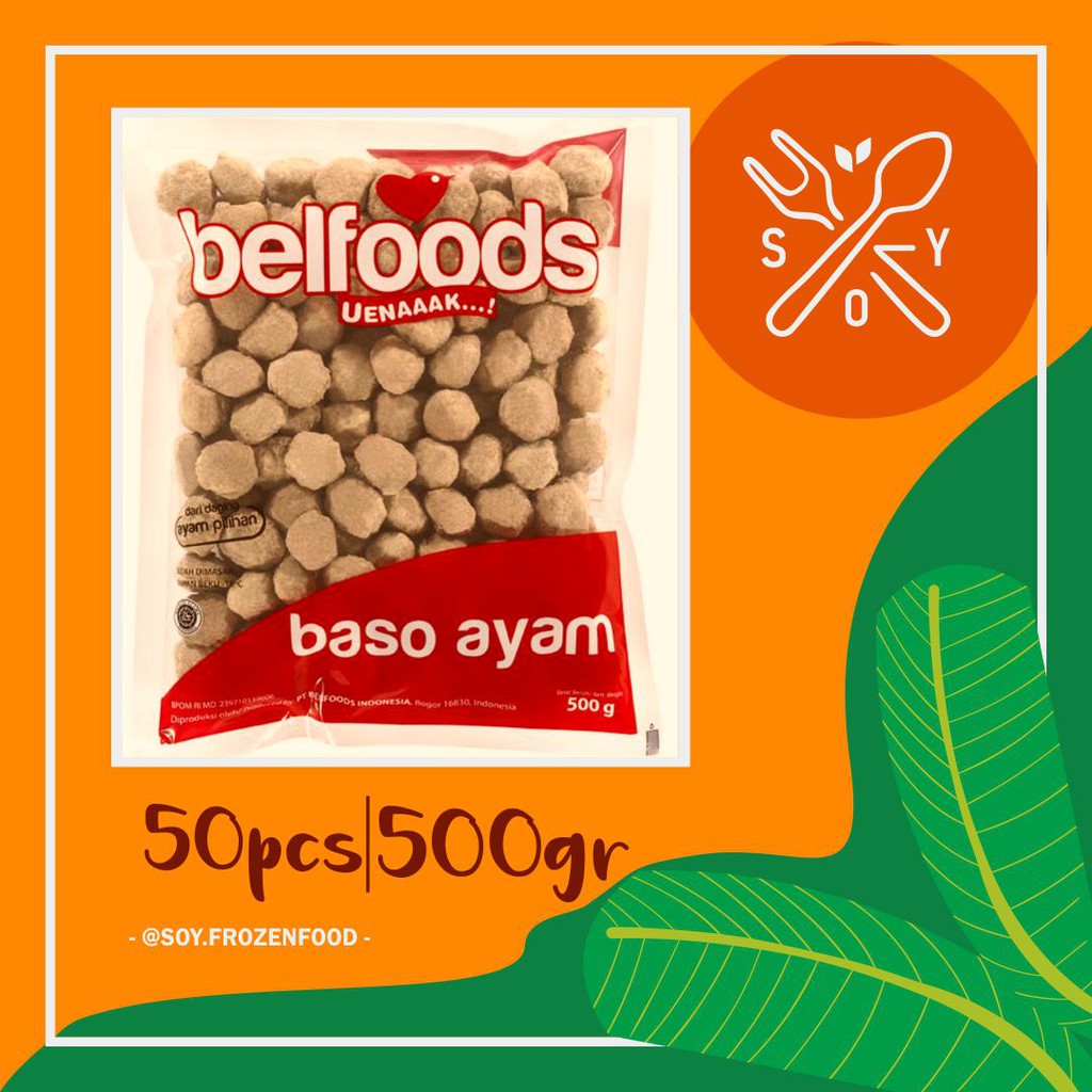 

BAKSO BELFOODS UENAK BASO AYAM 500 GRAM ISI 50 PCS