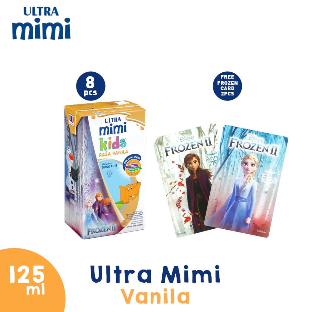 

PROMO (8PCS) ULTRA MIMI VANILA 125 ML FREE 2 COLLECTIBLE FROZEN CARD TERMURAH