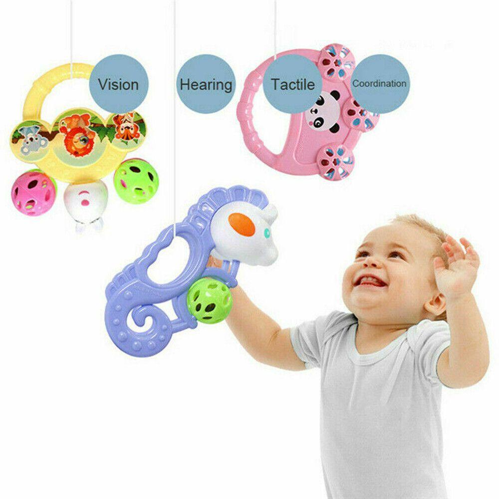 Set Mainan Edukasi Musik Lonceng Tangan Bentuk Bunga Untuk Anak